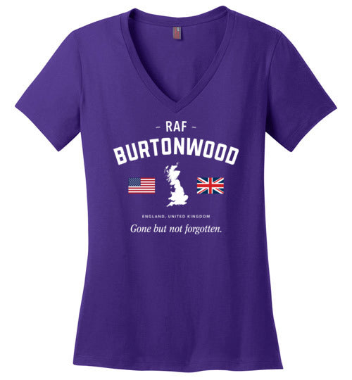 Load image into Gallery viewer, RAF Burtonwood &quot;GBNF&quot; - Women&#39;s V-Neck T-Shirt-Wandering I Store
