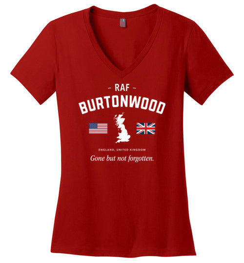 RAF Burtonwood "GBNF" - Women's V-Neck T-Shirt-Wandering I Store