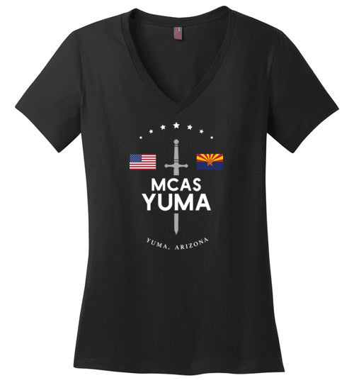 MCAS Yuma - Women's V-Neck T-Shirt-Wandering I Store