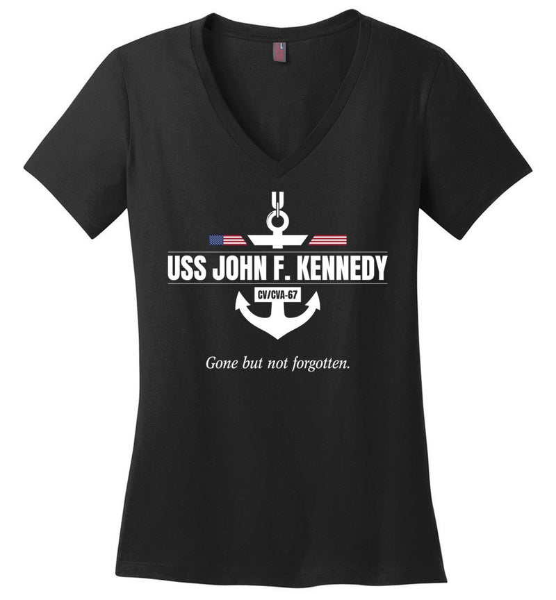 Load image into Gallery viewer, USS John F. Kennedy CV/CVA-67 &quot;GBNF&quot; - Women&#39;s V-Neck T-Shirt
