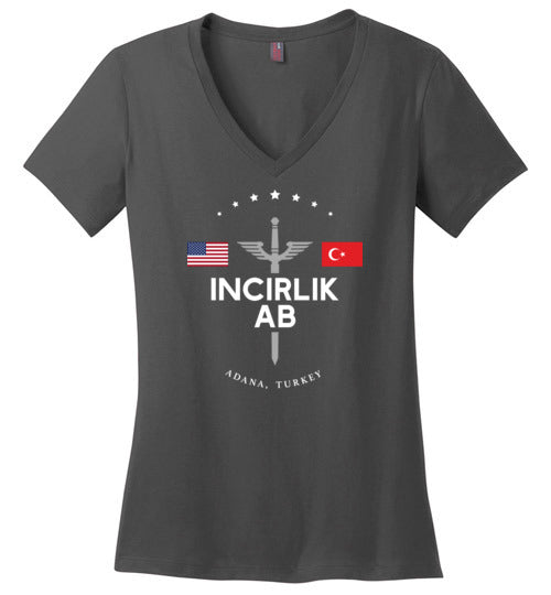 Load image into Gallery viewer, Incirlik AB - Women&#39;s V-Neck T-Shirt-Wandering I Store
