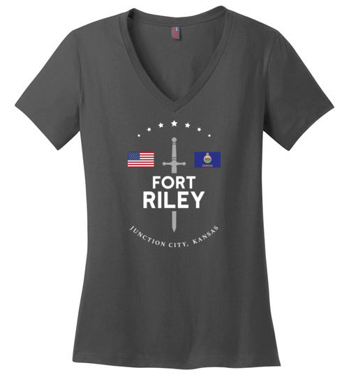 Load image into Gallery viewer, Fort Riley - Women&#39;s V-Neck T-Shirt-Wandering I Store
