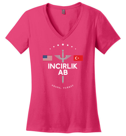 Load image into Gallery viewer, Incirlik AB - Women&#39;s V-Neck T-Shirt-Wandering I Store
