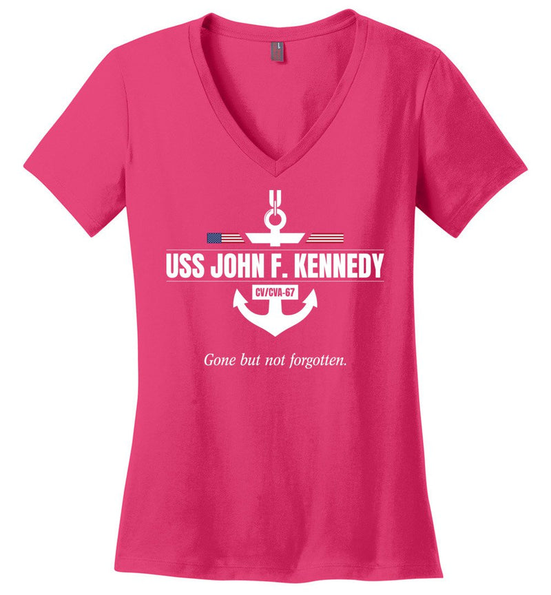 Load image into Gallery viewer, USS John F. Kennedy CV/CVA-67 &quot;GBNF&quot; - Women&#39;s V-Neck T-Shirt
