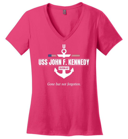 USS John F. Kennedy CV/CVA-67 "GBNF" - Women's V-Neck T-Shirt