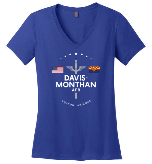 Davis-Monthan AFB - Women's V-Neck T-Shirt-Wandering I Store