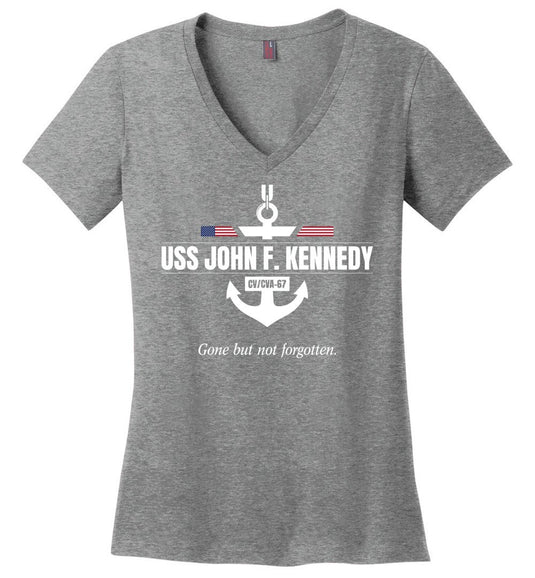 USS John F. Kennedy CV/CVA-67 "GBNF" - Women's V-Neck T-Shirt