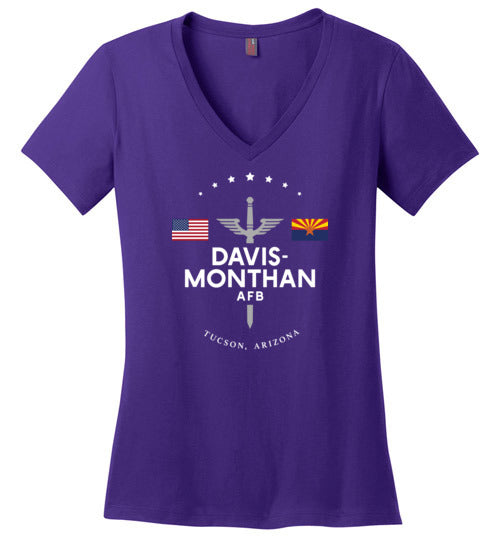 Load image into Gallery viewer, Davis-Monthan AFB - Women&#39;s V-Neck T-Shirt-Wandering I Store
