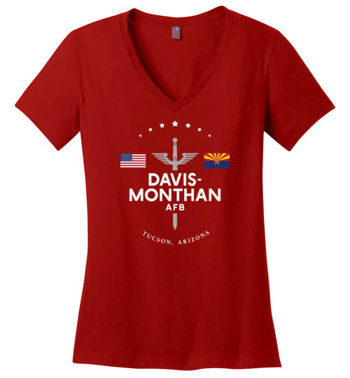 Load image into Gallery viewer, Davis-Monthan AFB - Women&#39;s V-Neck T-Shirt-Wandering I Store
